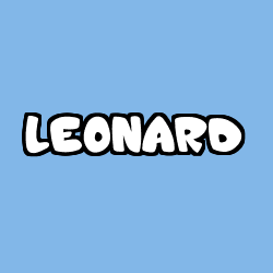 Coloring page first name LEONARD