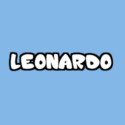Coloring page first name LEONARDO
