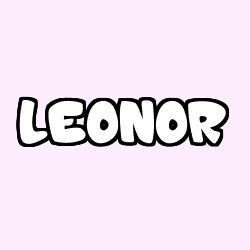 Coloring page first name LEONOR