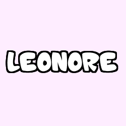 Coloring page first name LEONORE