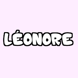 Coloring page first name LÉONORE