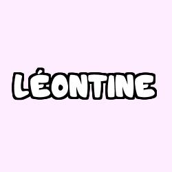 Coloring page first name LÉONTINE