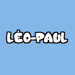 Coloring page first name LÉO-PAUL
