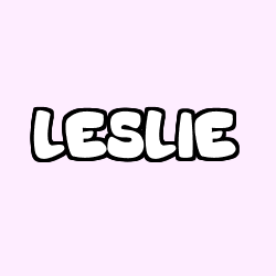 Coloring page first name LESLIE