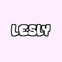 Coloring page first name LESLY