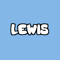 Coloring page first name LEWIS