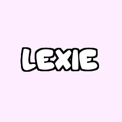 Coloring page first name LEXIE