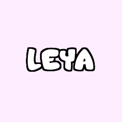 Coloring page first name LEYA