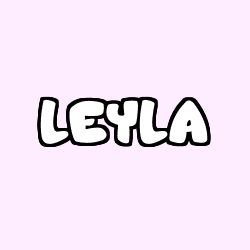 Coloring page first name LEYLA