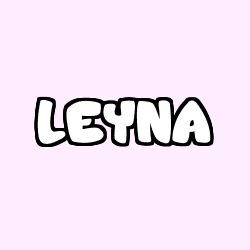 Coloring page first name LEYNA