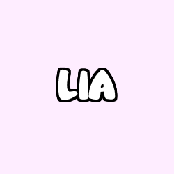 Coloring page first name LIA