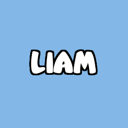 Coloring page first name LIAM