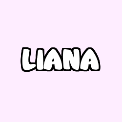 Coloring page first name LIANA