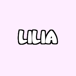 Coloring page first name LILIA