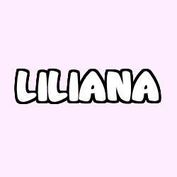 Coloring page first name LILIANA