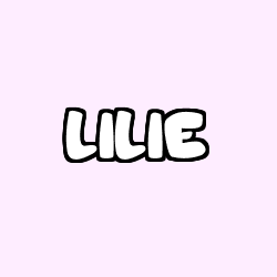 Coloring page first name LILIE