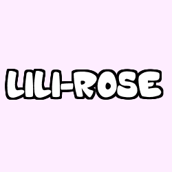 Coloring page first name LILI-ROSE