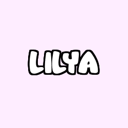 Coloring page first name LILYA
