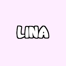 Coloring page first name LINA