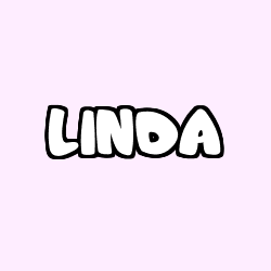 Coloring page first name LINDA