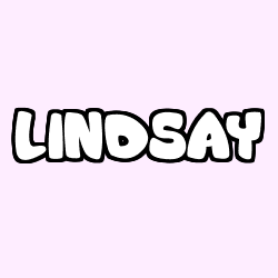 Coloring page first name LINDSAY
