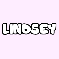 Coloring page first name LINDSEY