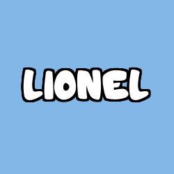 Coloring page first name LIONEL