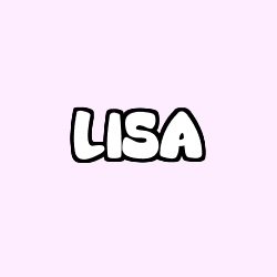 Coloring page first name LISA