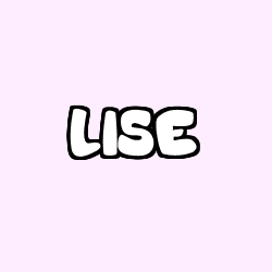 Coloring page first name LISE