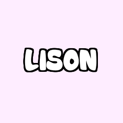 Coloring page first name LISON