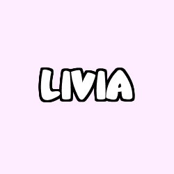 Coloring page first name LIVIA