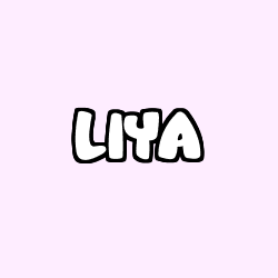 Coloring page first name LIYA