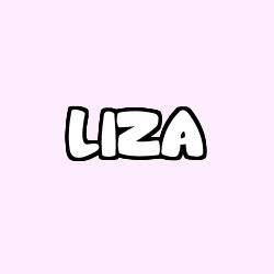Coloring page first name LIZA