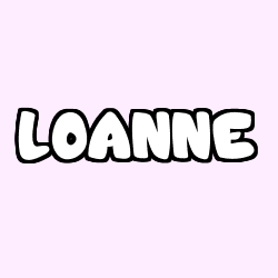 Coloring page first name LOANNE