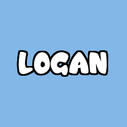 Coloring page first name LOGAN