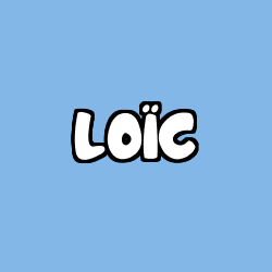 Coloring page first name LOÏC