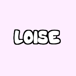 Coloring page first name LOISE