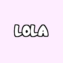 Coloring page first name LOLA