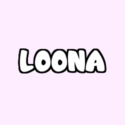 Coloring page first name LOONA