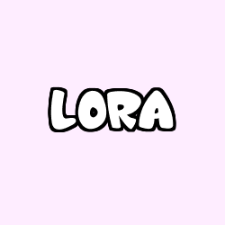 Coloring page first name LORA