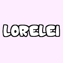 Coloring page first name LORELEI