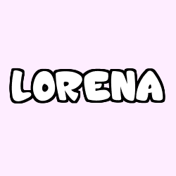 Coloring page first name LORENA