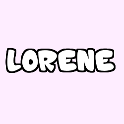 Coloring page first name LORENE