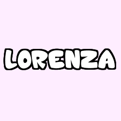 Coloring page first name LORENZA