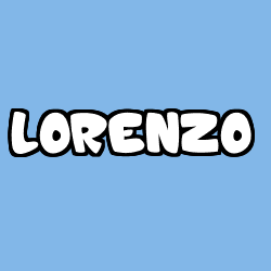Coloring page first name LORENZO