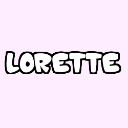 Coloring page first name LORETTE