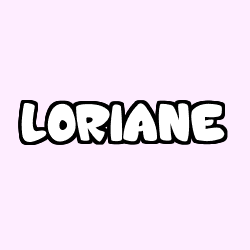 Coloring page first name LORIANE