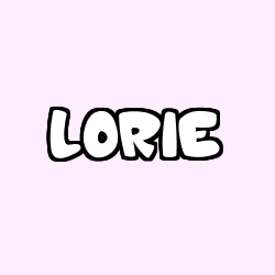 Coloring page first name LORIE