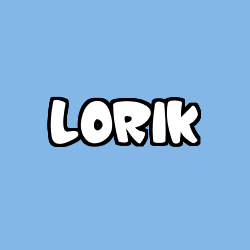 Coloring page first name LORIK