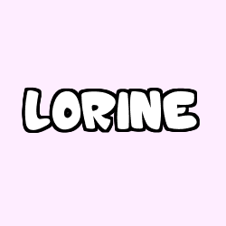 Coloring page first name LORINE